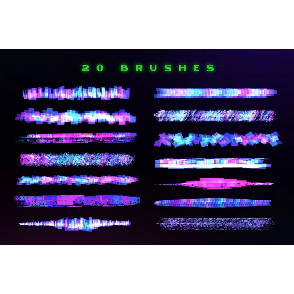 Procreate【T275】 Procreate Glitch Lettering Brushes