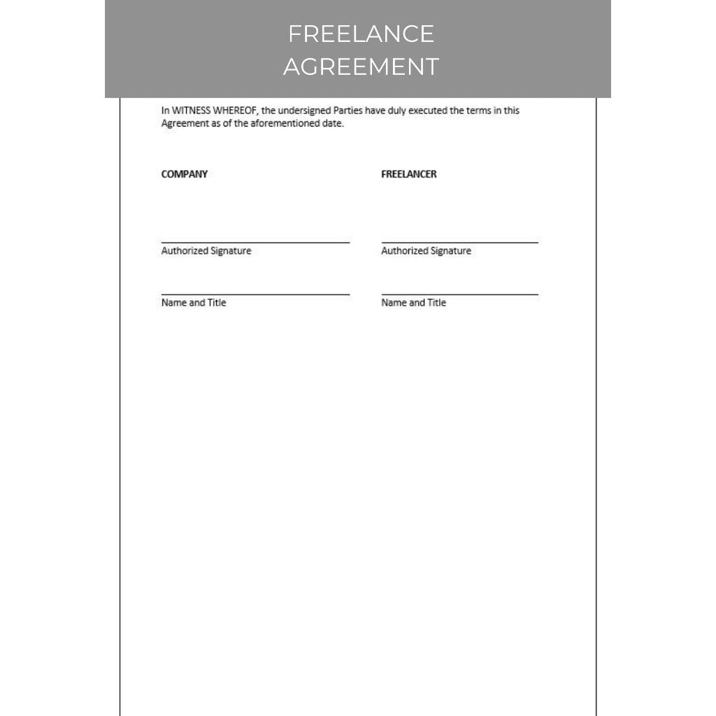 FREELANCE AGREEMENT DOCUMENT