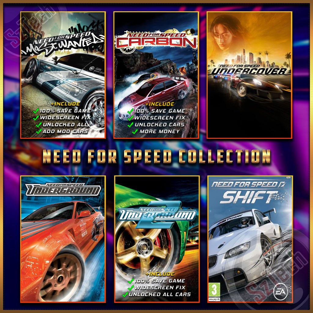 Need for Speed Collection [PC GAME]  [ DIGITAL DOWNLOAD] Most WantedCarbonUndercoverUndergroundSega Rally Revo