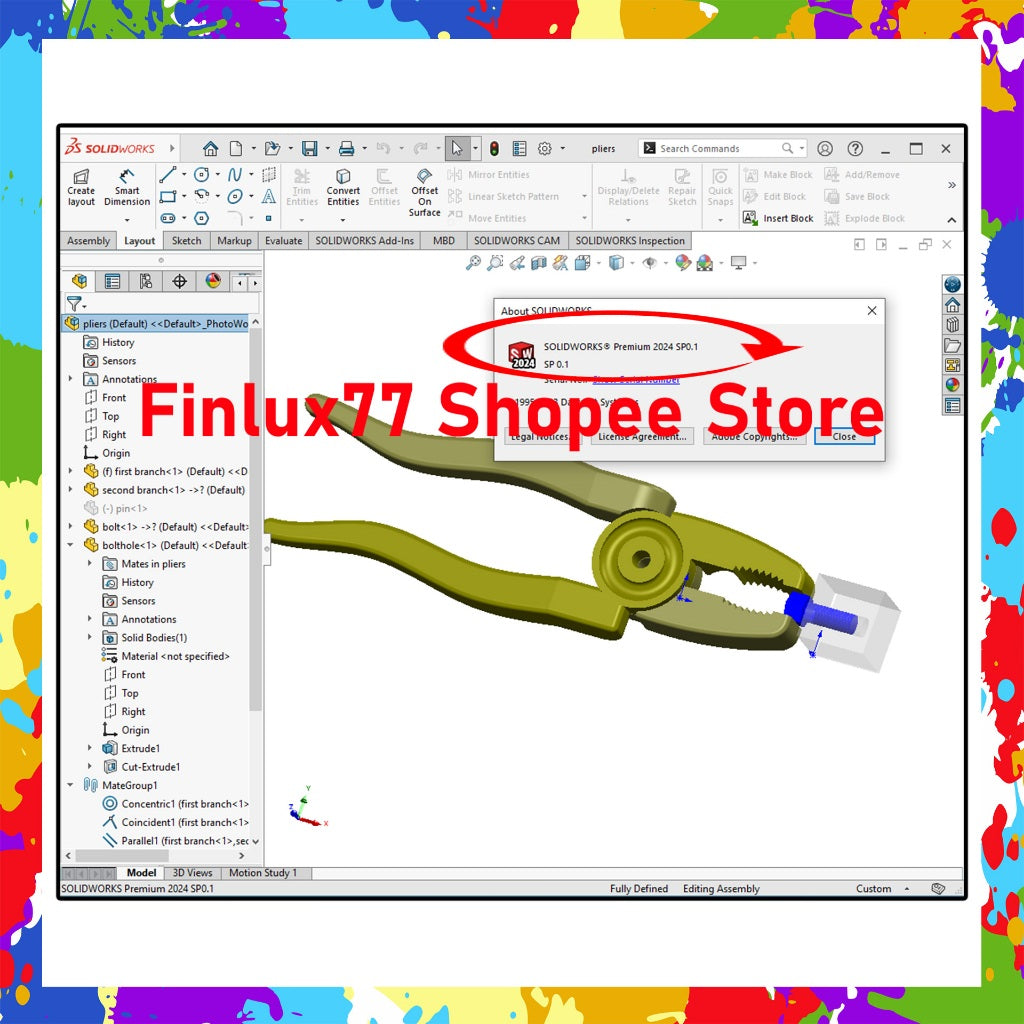 [SELF REDEEM] SolidWorks 2025 / 2024 / 2023 / 2022 Premium Edition Latest For Windows (64-bit)