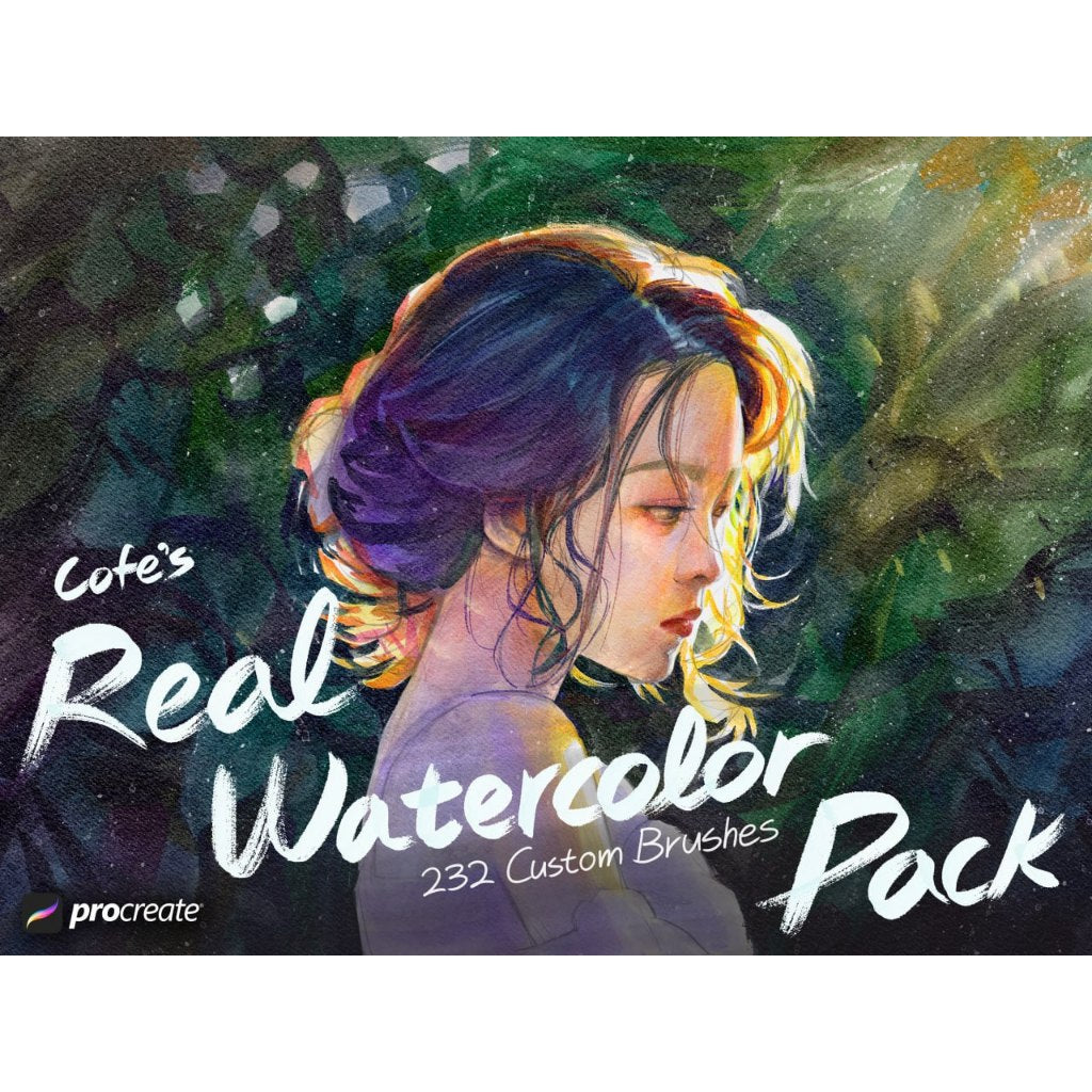Procreate【T336】 COFE'sRealWatercolor Pack for Procreate