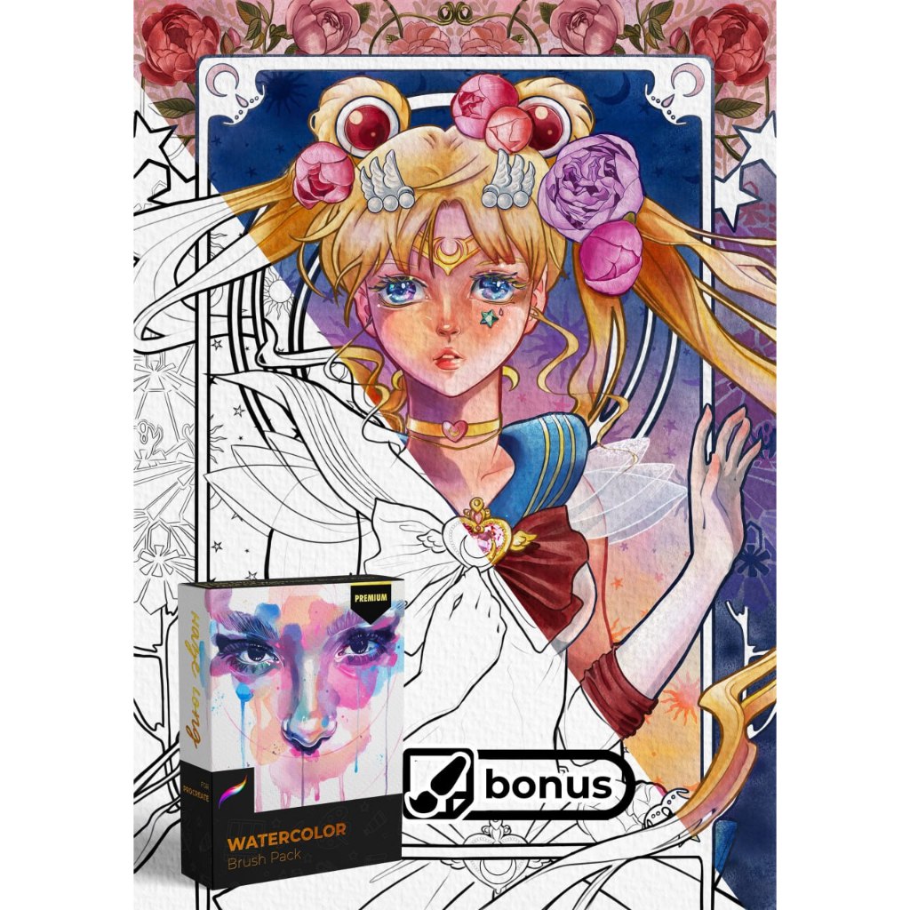 Procreate iOS & MacOSX【T237】 Procreate Watercolor Brush Pack - Premium Edition