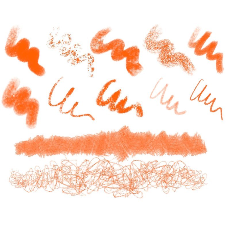 Procreate iOS & MacOSX【T246】 Realistic Wax Crayon Brushes for Procreate