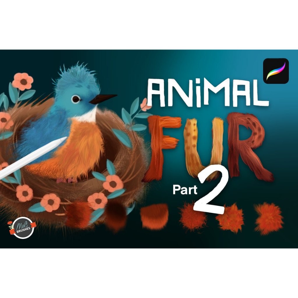 Procreate【T266】 Animal Fur 2 - Procreate Brushes