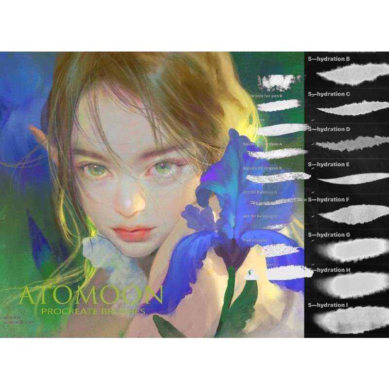 Procreate iOS & MacOSX【T268】 ATOMOON Procreate Brushes