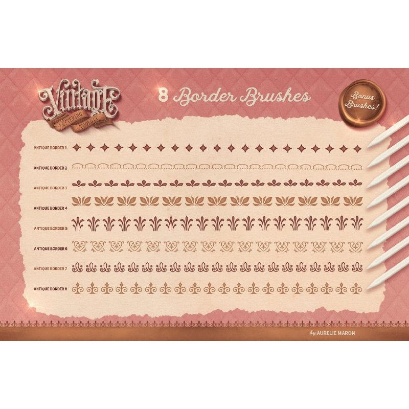 Procreate iOS & MacOSX【T269】 Vintage Lettering Toolkit