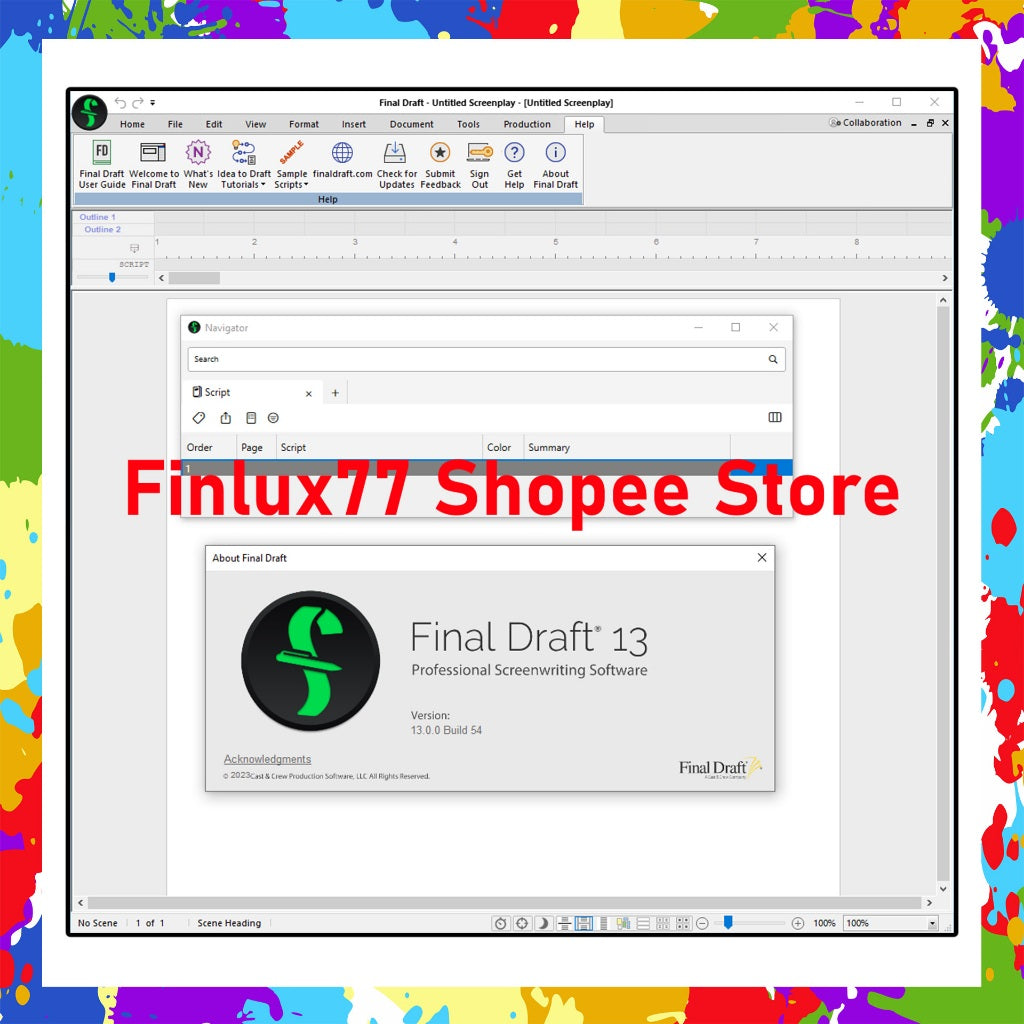 [SELF REDEEM] Final Draft v13.2.5 Latest Update 2025 Lifetime For Win & McOS | Pro Screenwriting Software