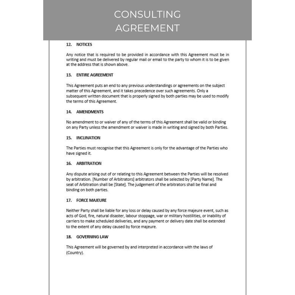 CONSULTING AGREEMENT
