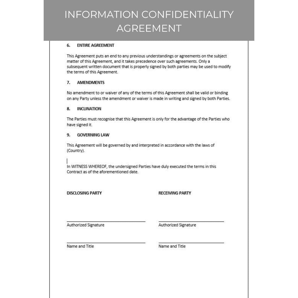 INFORMATION CONFIDENTIALITY AGREEMENT