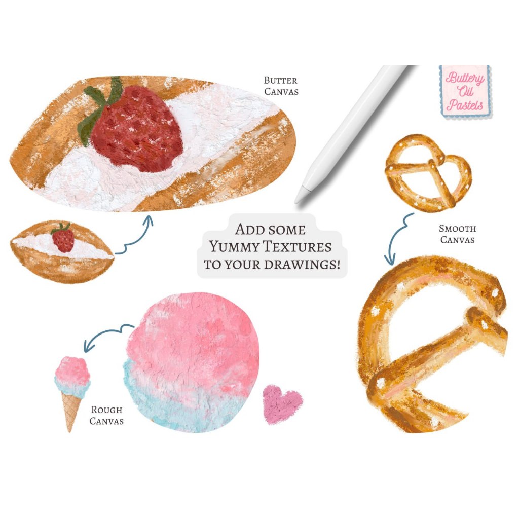 Procreate【T339】 Oil Pastel Painting Brushes for Procreate