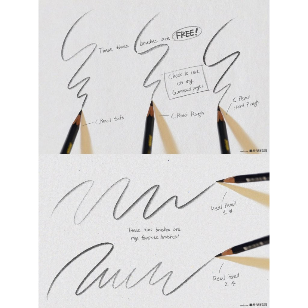 Procreate【T257】 COFE's Ultimate Pencil Pack for Procreate