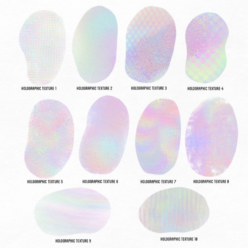 Procreate iOS & MacOSX【T258】 Holographic Brushes for Procreate