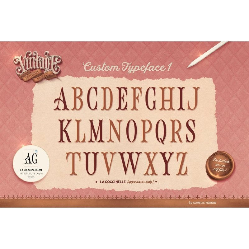 Procreate iOS & MacOSX【T269】 Vintage Lettering Toolkit