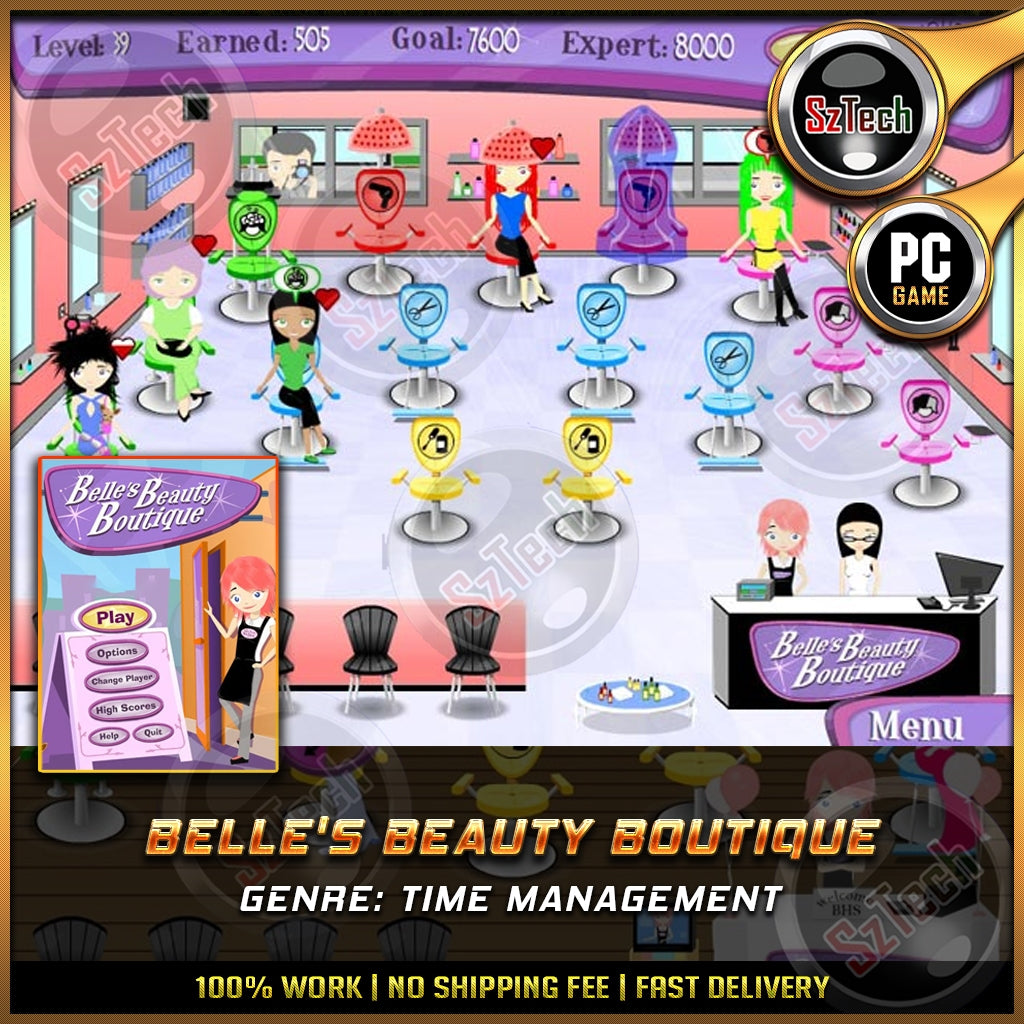Belle's Beauty Boutique [PC/LAPTOP GAME]  [ DIGITAL DOWNLOAD] Classic GamesTime ManagementNostalgia Game
