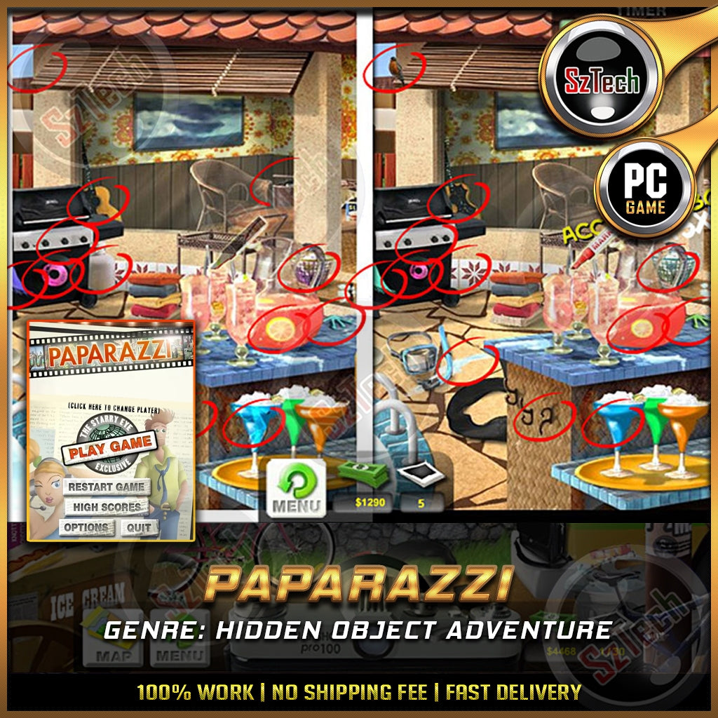 Paparazzi [PC/LAPTOP GAME]  [ DIGITAL DOWNLOAD] Nostalgia GamesHidden Object