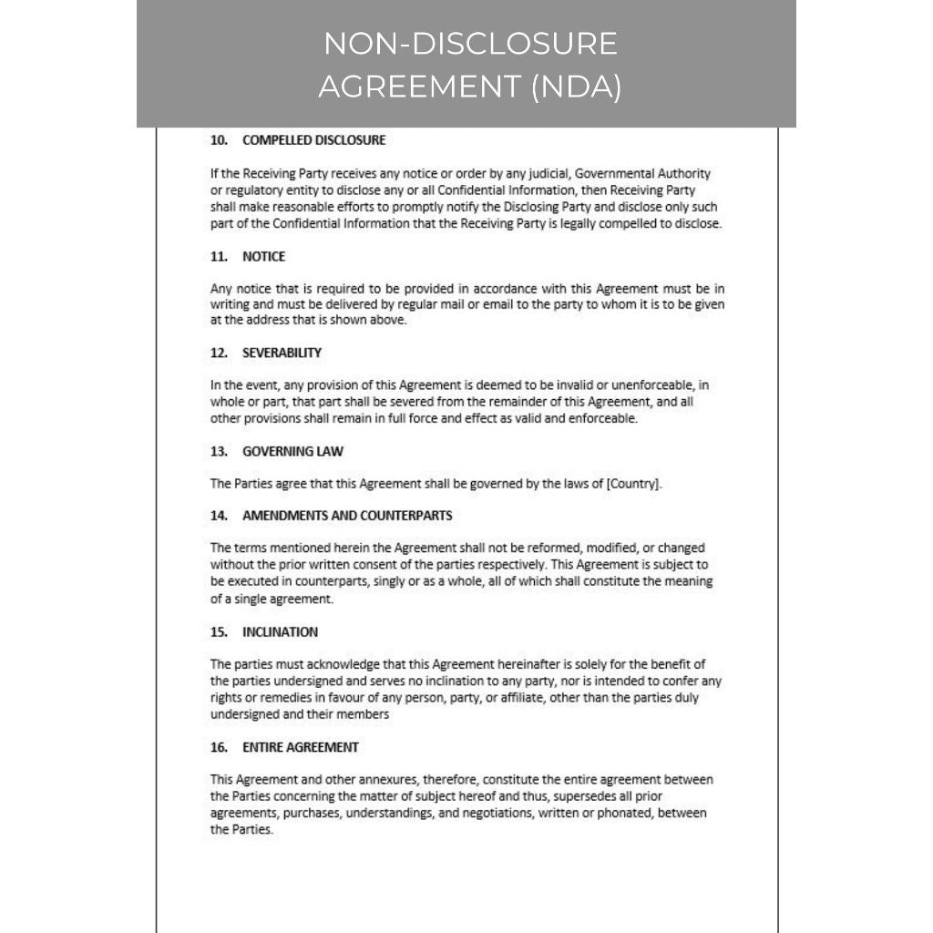 NON-DISCLOSURE AGREEMENT (NDA)