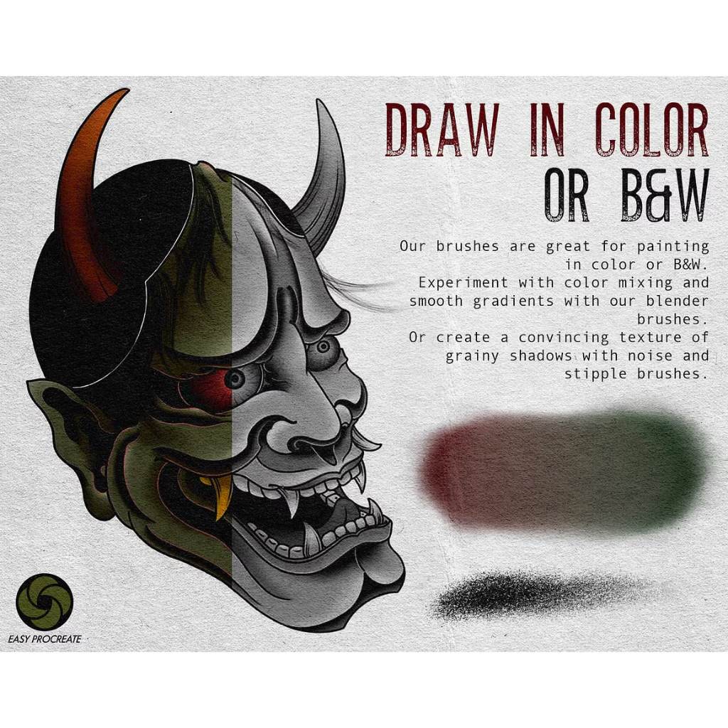 Procreate【T334】Neo-Traditional Tattoo Brushes for Procreate