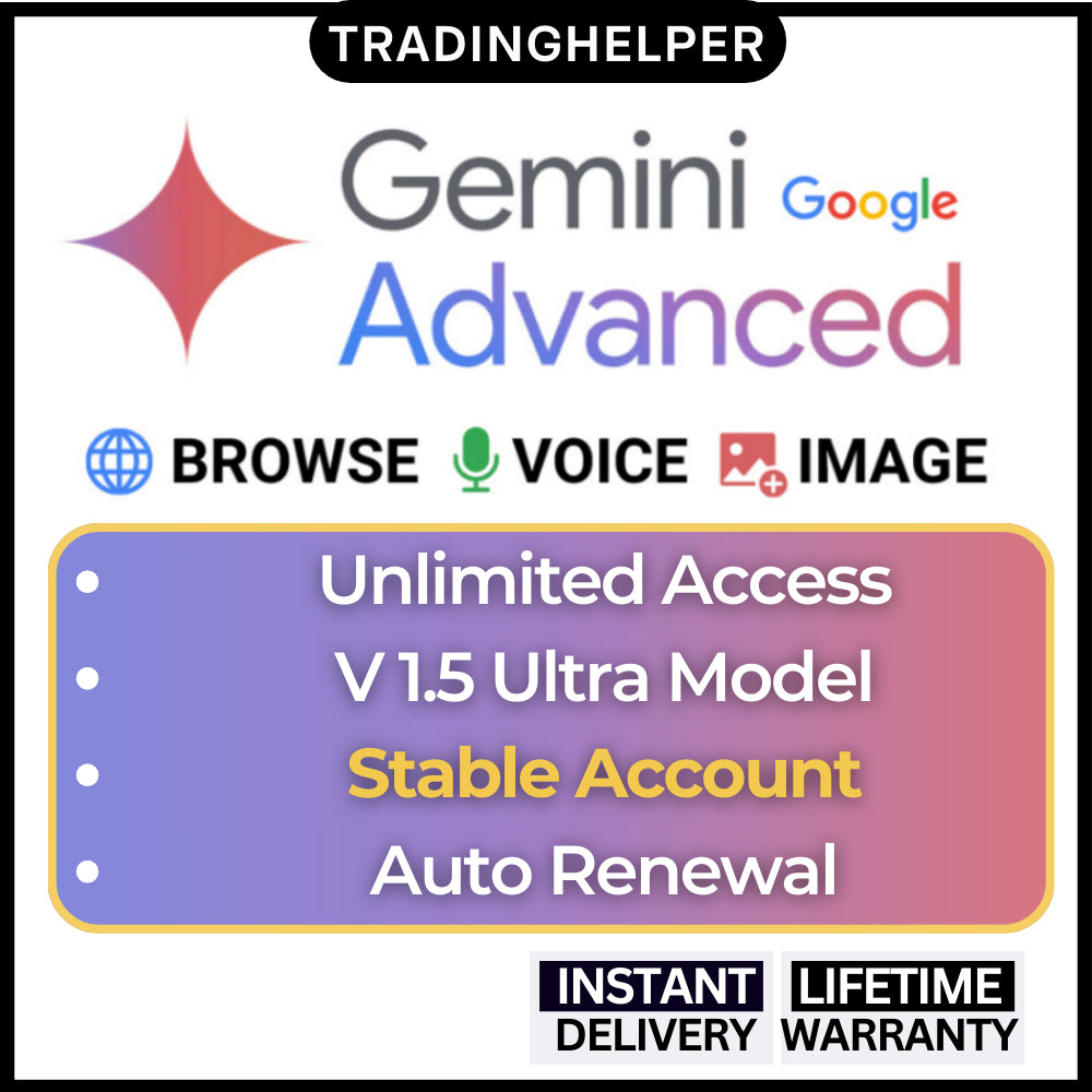 Gemini Advanced Google  ULTRA MODEL 1.0  Powerful AI Model | Instant Delivery | Full Warranty