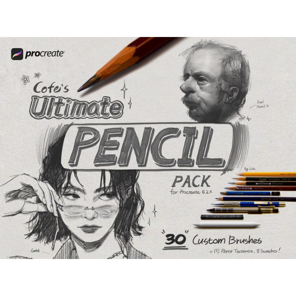 Procreate【T257】 COFE's Ultimate Pencil Pack for Procreate