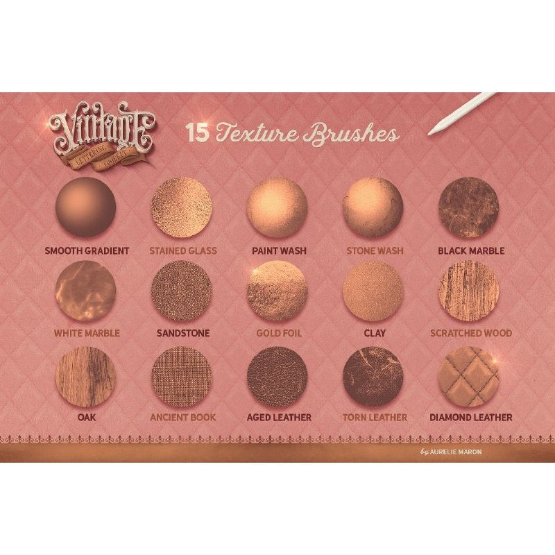 Procreate iOS & MacOSX【T269】 Vintage Lettering Toolkit