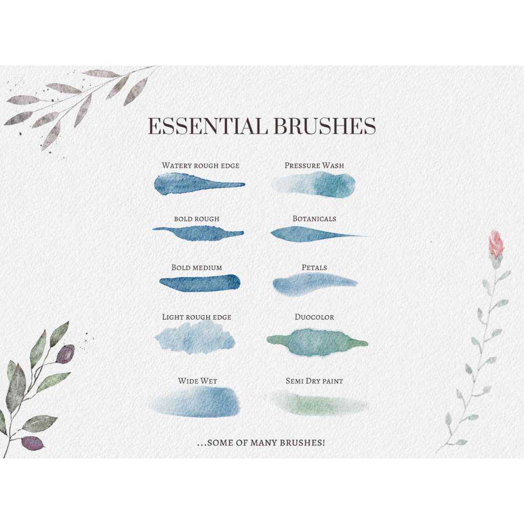 Procreate【T276】 Sublime Watercolor Brushes for Procreate