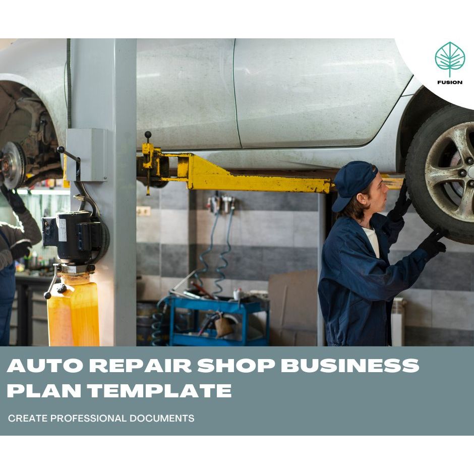 AUTO REPAIR SHOP BUSINESS PLAN, FINANCIAL PROJECTION, CASHFLOW TEMPLATES