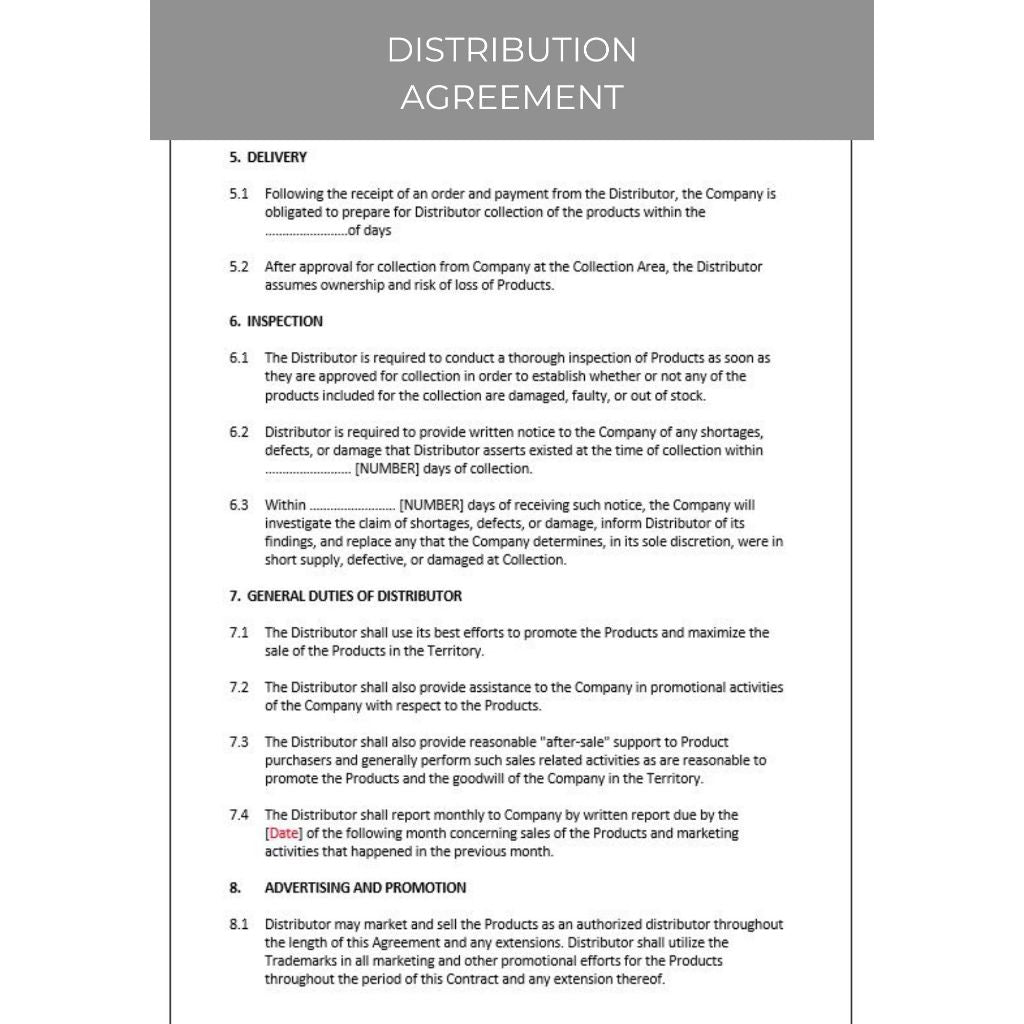 DISTRIBUTION AGREEMENT