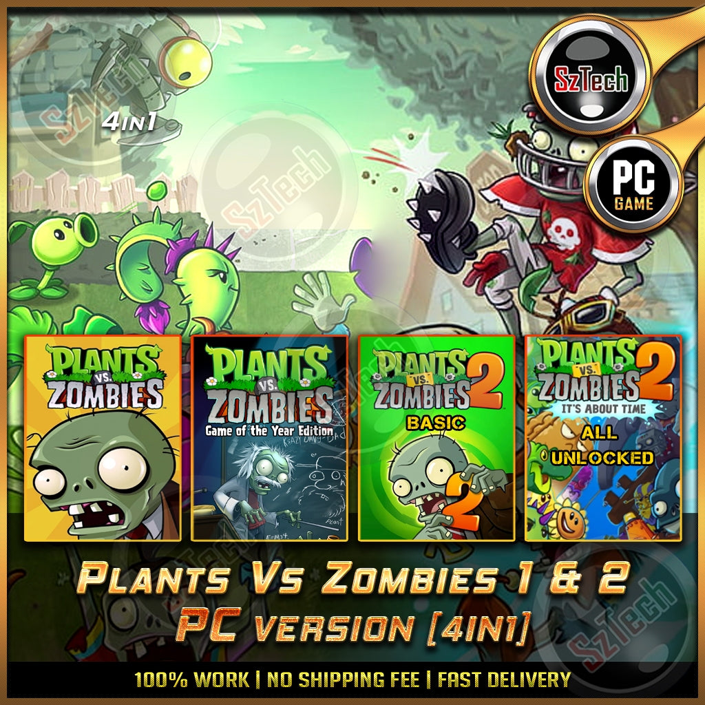 Plants vs Zombies Collection [PC/LAPTOP GAME]4IN1PC VersionPlants vs Zombies GOTYNostalgia Games