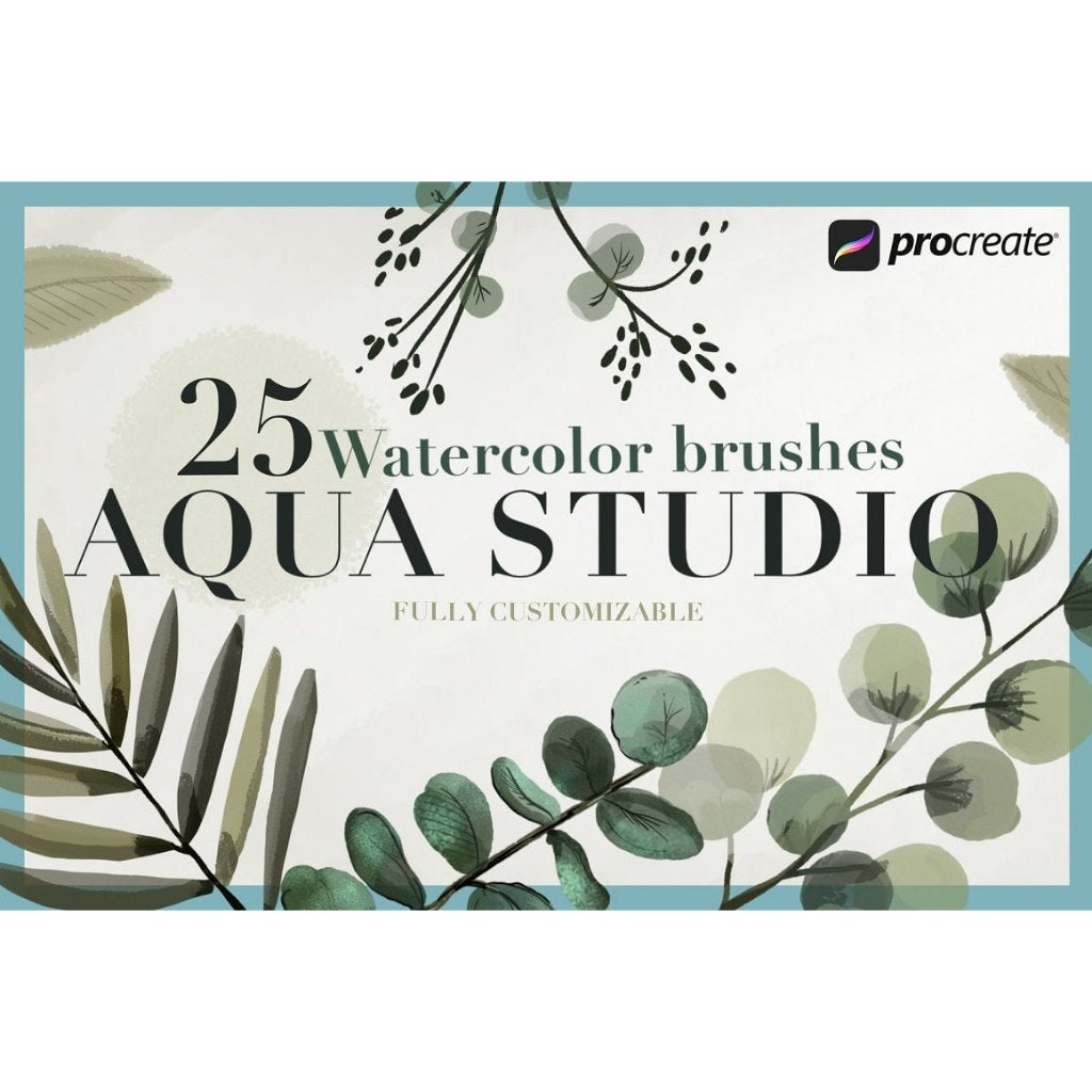 Procreate【T244】 Aqua Studio Watercolor Brushes for Procreate
