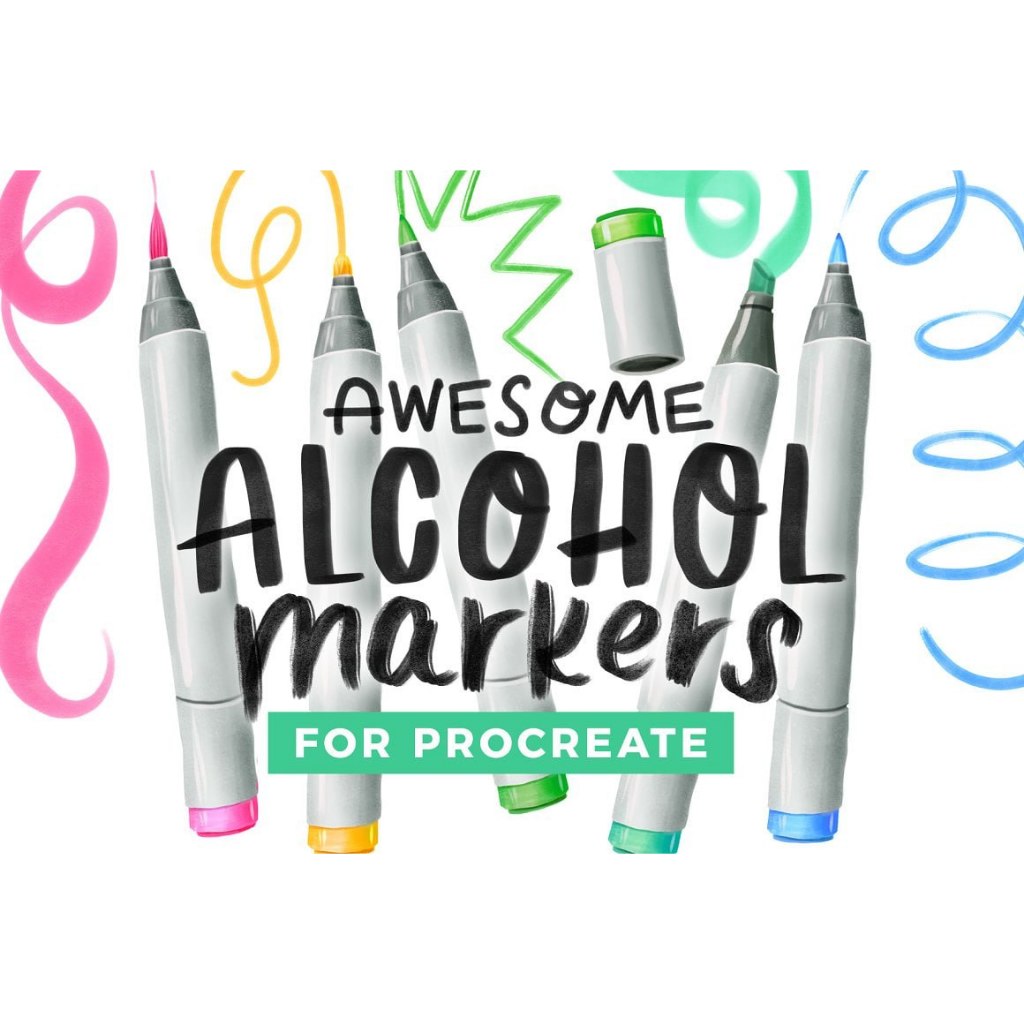 Procreate【T242】 Awesome Alcohol Markers for Procreate