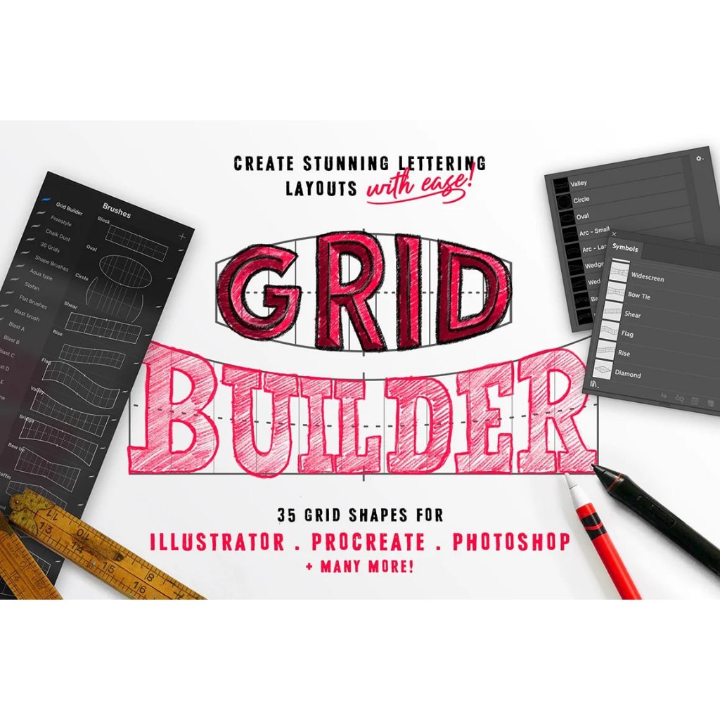 Procreate【T256】 Grid Builder