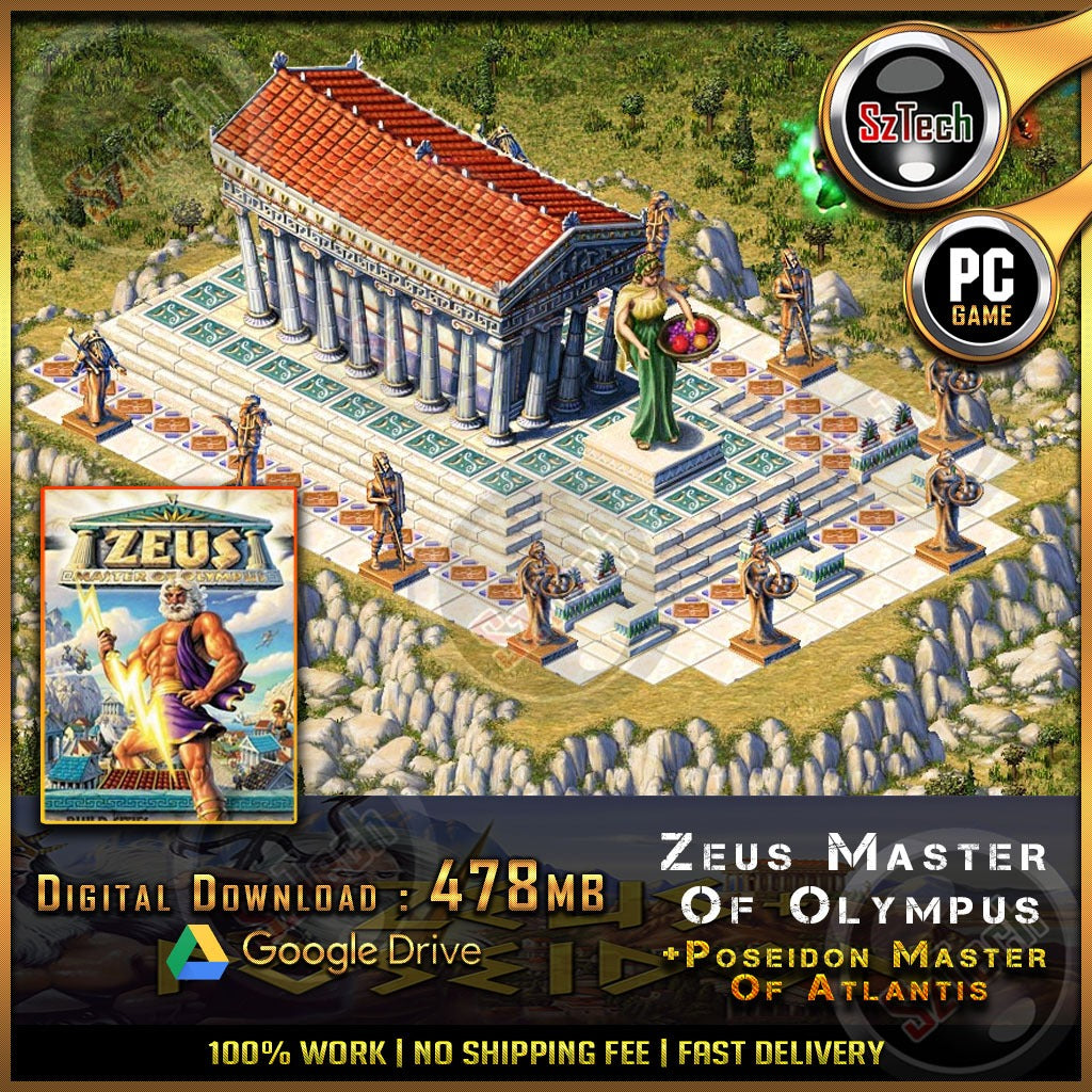 Zeus Master Of Olympus | Poseidon Master of Atlantis [PC GAME]  [ DIGITAL DOWNLOAD] Classic GamesStrategy