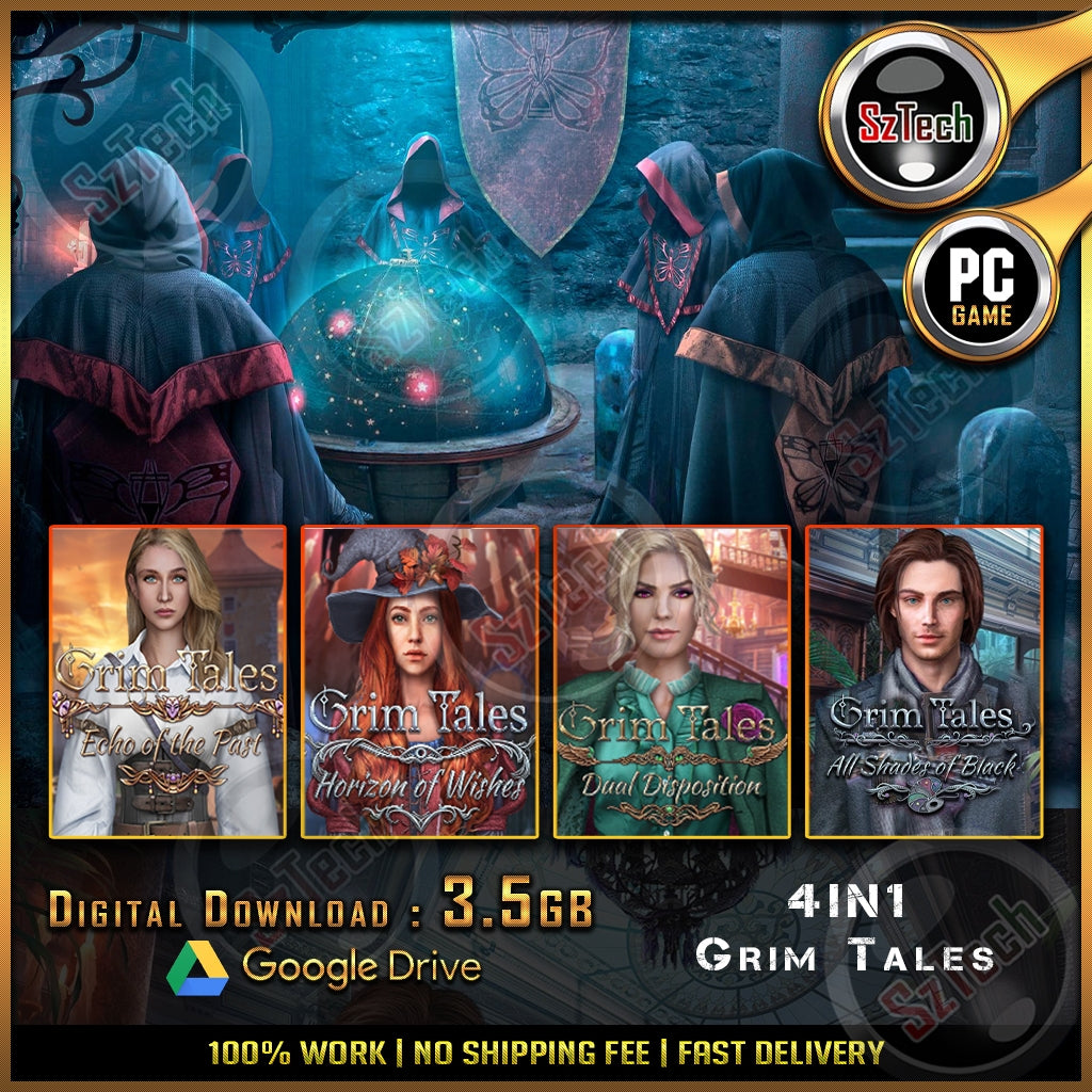 Grim Tales 21-24 | 4in1 [PC GAME] DIGITAL DOWNLOADClassic GamesHidden Object