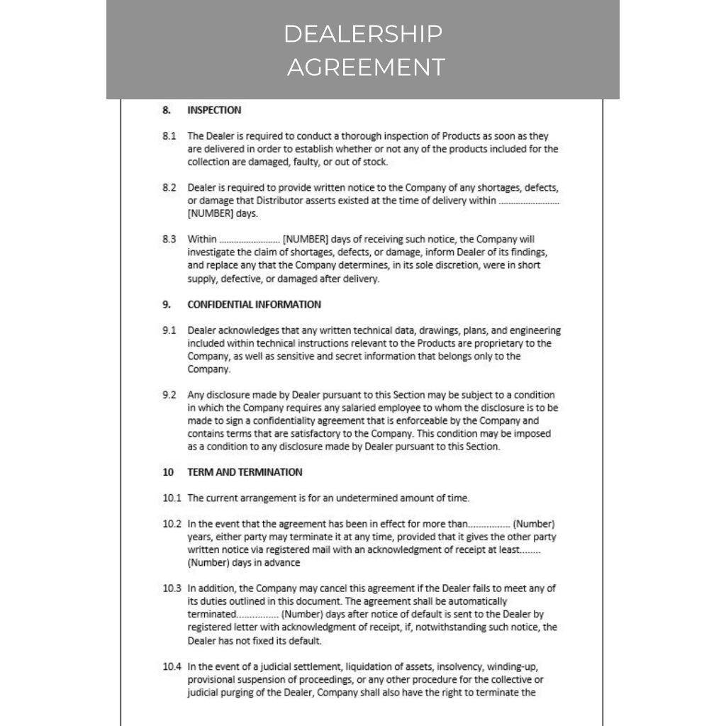 DEALERSHIP AGREEMENT