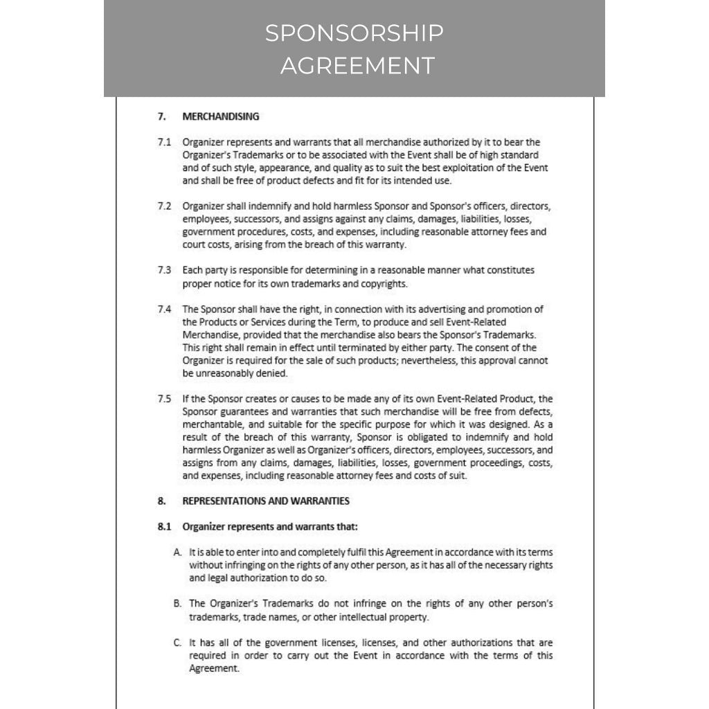 SPONSORSHIP AGREEMENT