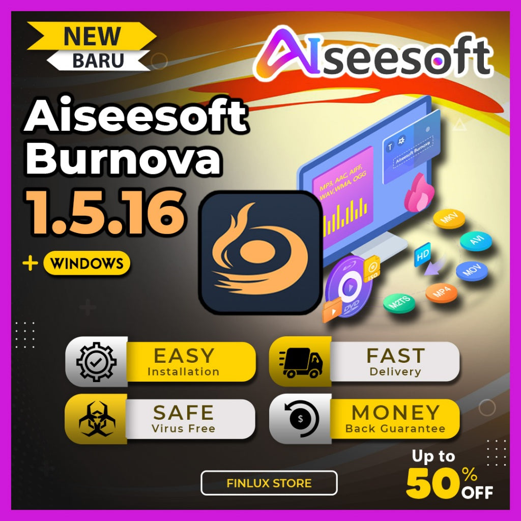 Aiseesoft Burnova v1.5.16 Latest 2024 For Windows | DVD/Blu-ray Burner