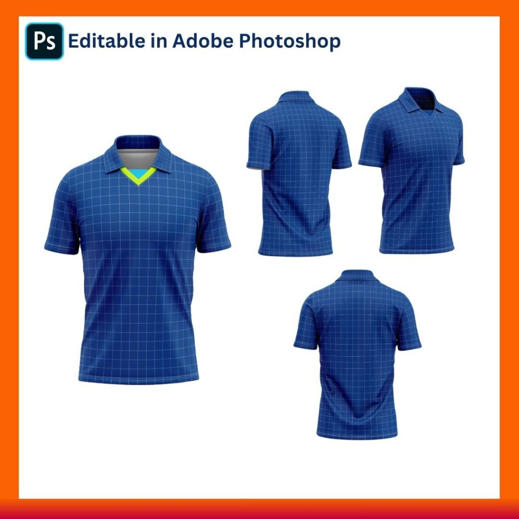 Mockup Retro Collar Jersey Shortsleeve & Retro Longsleeve - Shirt Mockup | Photoshop (PSD)