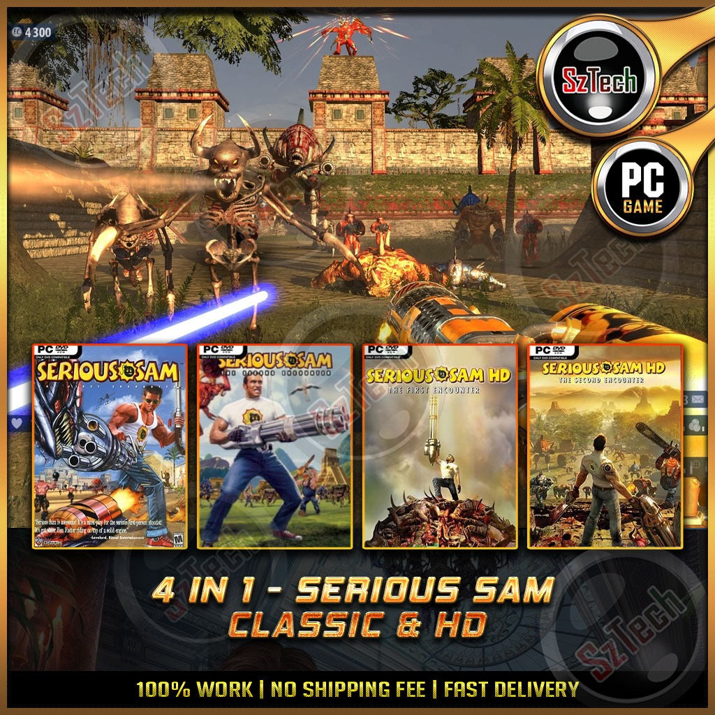Serious Sam 1 & 2 | HD & CLASSIC [PC GAME][ DIGITAL DOWNLOAD][ CLASSIC PC GAMES ][ NOSTALGIA GAMES ]Shooter Games