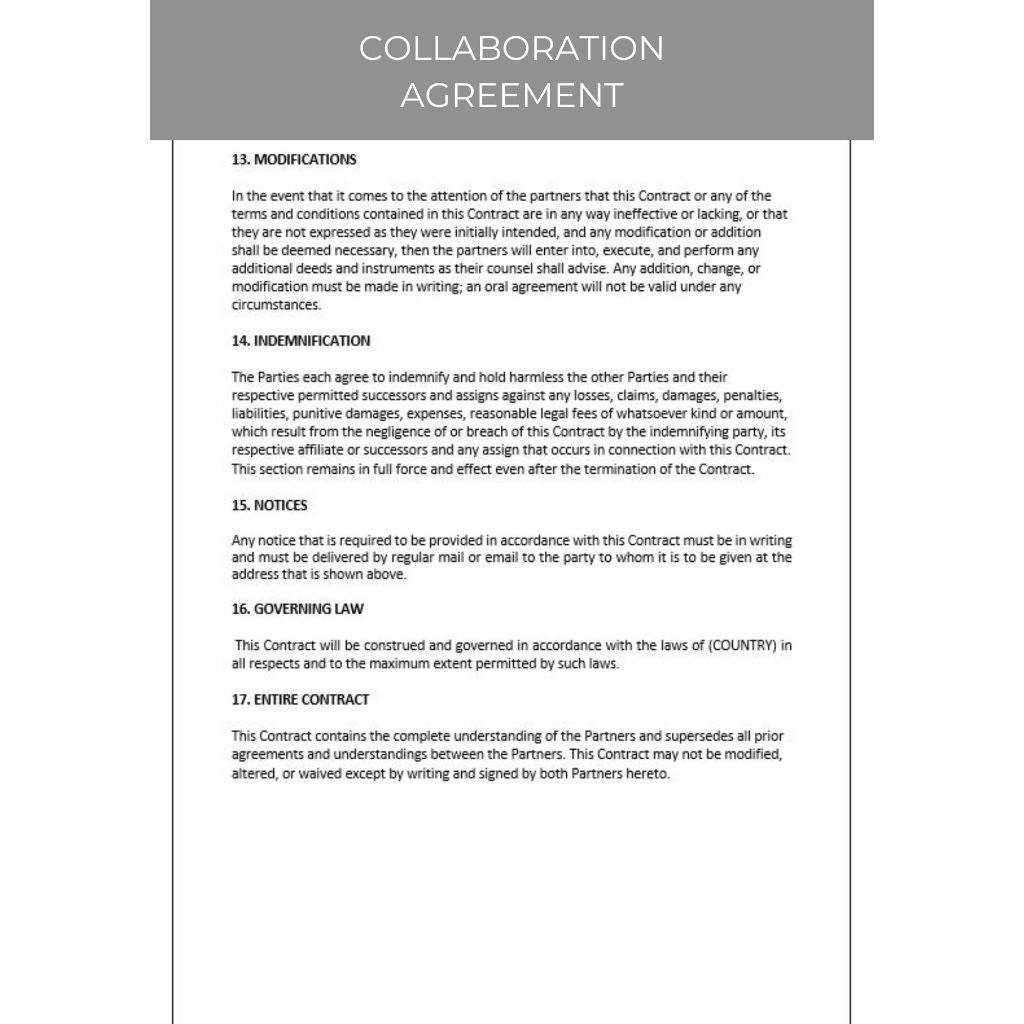 COLLABORATION AGREEMENT