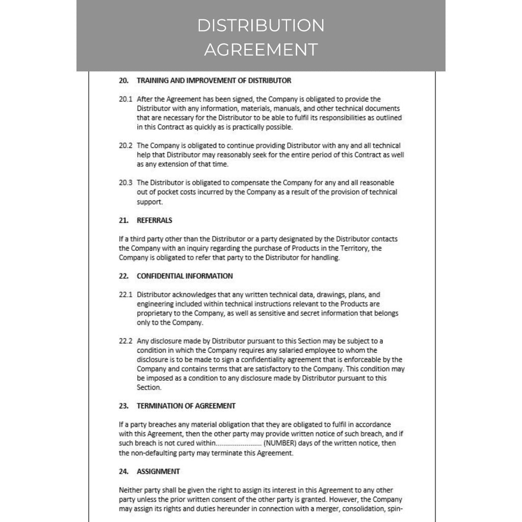 DISTRIBUTION AGREEMENT