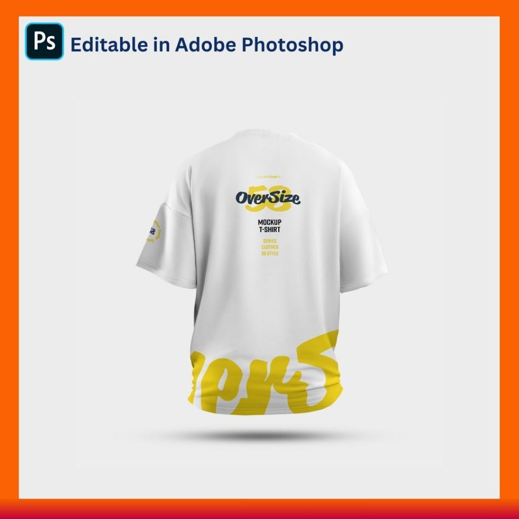 Mockup Oversized Shirt | Baju Oversized Mockup | Photoshop (PSD)
