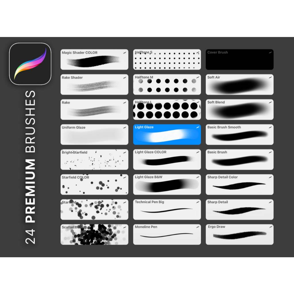 Procreate【T341】 ergoREDUX - Procreate Brushset