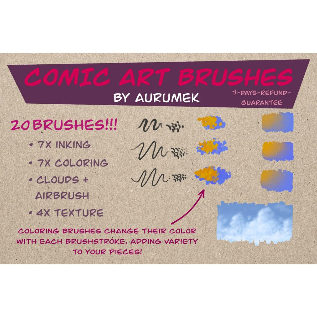 Procreate【T259】 Comic Art Brushes for Procreate