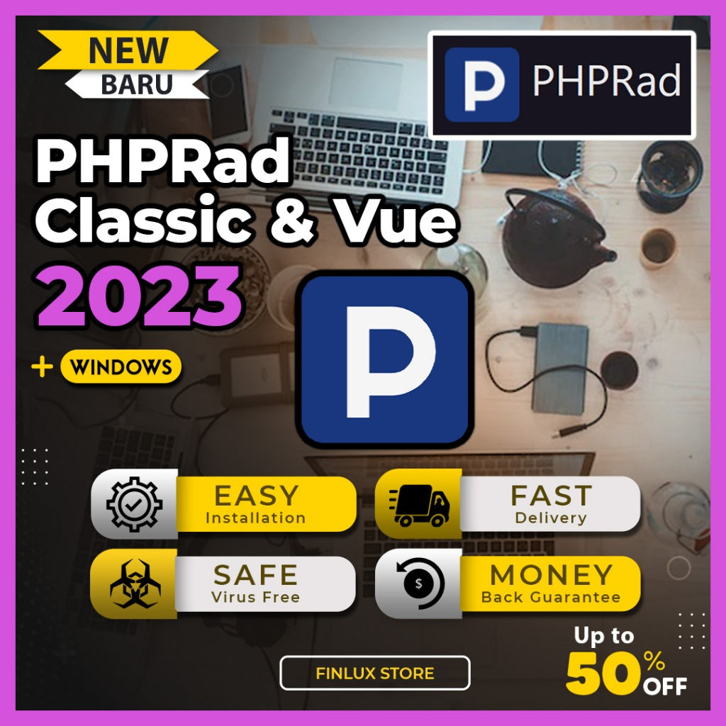 PHPRad Classic & PHPRad Vue 2023 Lifetime For Windows (Bundle) | PHP Rad Classic Vue