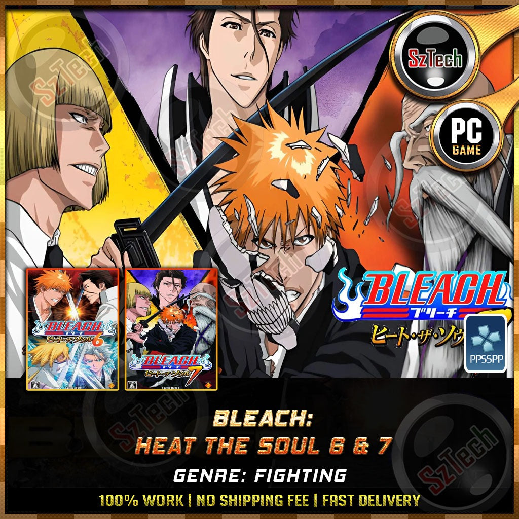Bleach: Heat the Soul 6 & 7 [ PC/Laptop GAME] Offline GamesFightingBleachPPSSPP Emulator