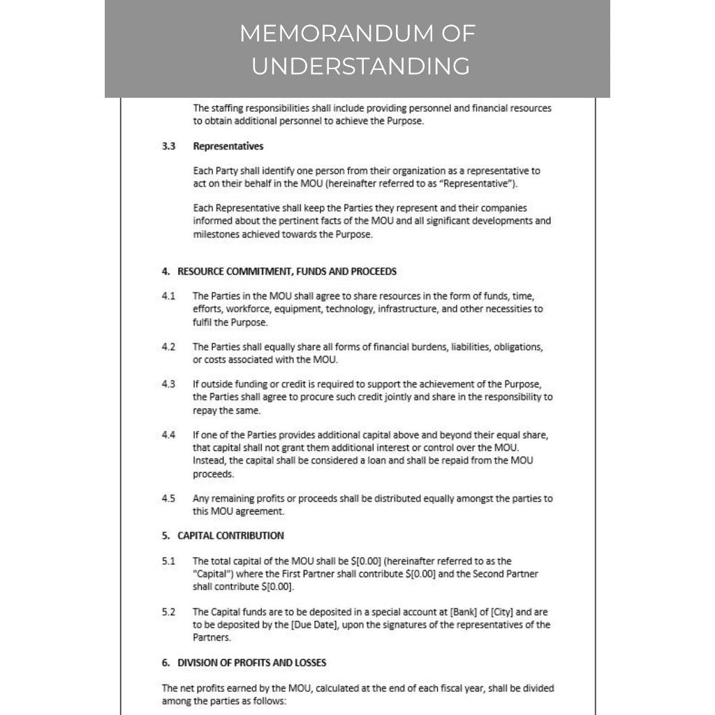 MEMORANDUM OF UNDERSTANDING