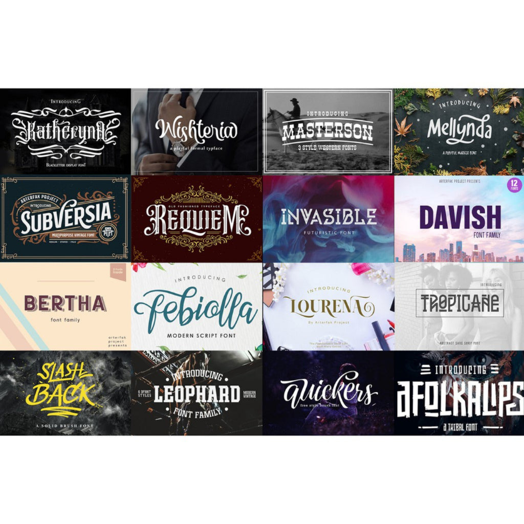 Text Effect for Adobe Photoshop & Adobe Illustrator (PSD and Ai) | Fonts Collection Bundle (TTF and OTF)