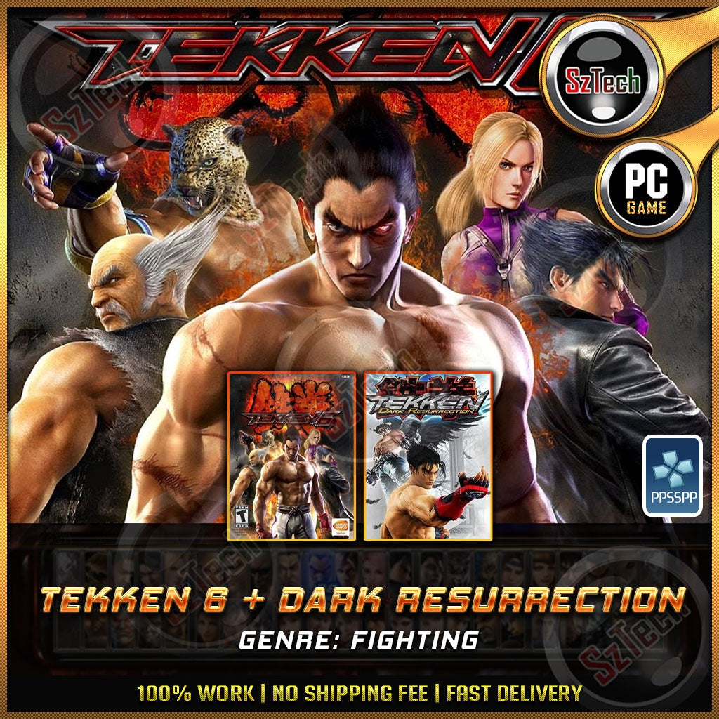 Tekken 6 | Tekken Dark Resurrection [ PC/Laptop GAME] Offline GamesFightingTekken 6PPSSPP Emulator