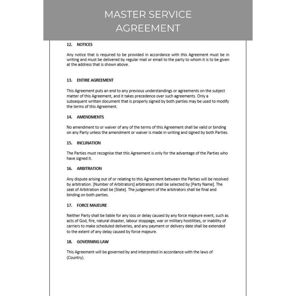 MASTER SERVICES AGREEMENT