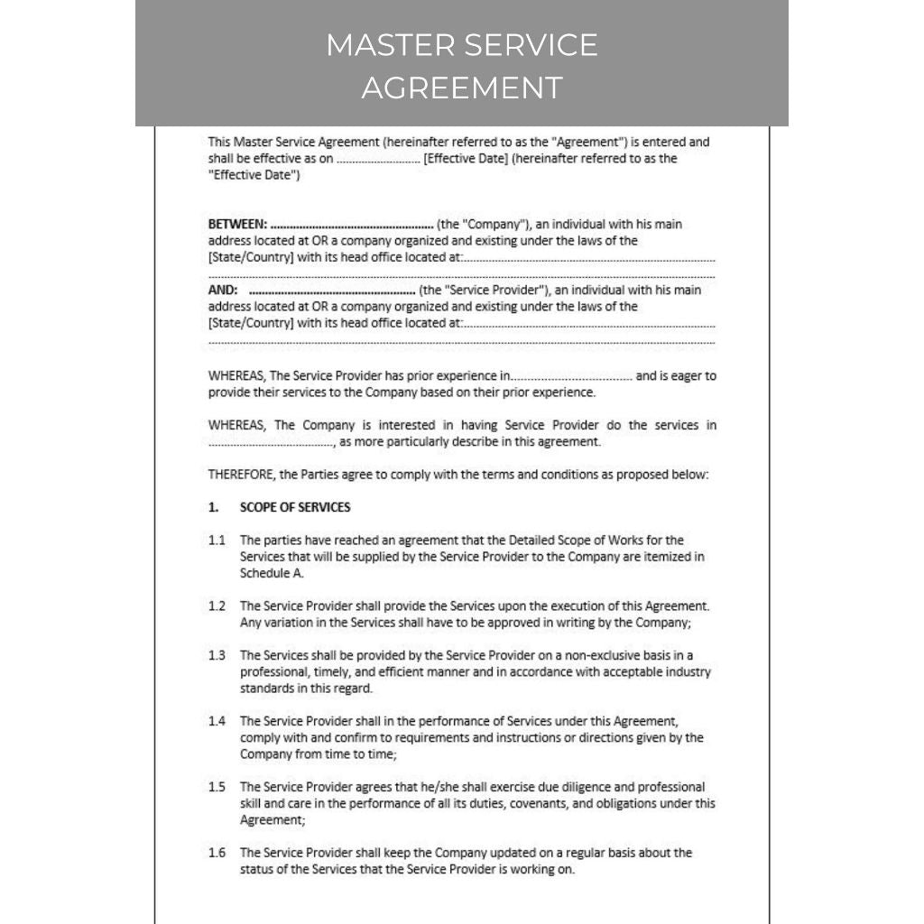 MASTER SERVICES AGREEMENT